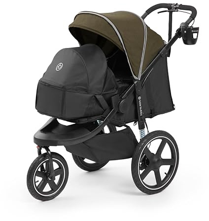 Ickle Bubba Venus Jogger Pro Prime Kinderwagen – 3-Rad-Geländekinderwagen (Geburt bis 22 kg) mit Selbstverriegelung und Zubehör (Bois)