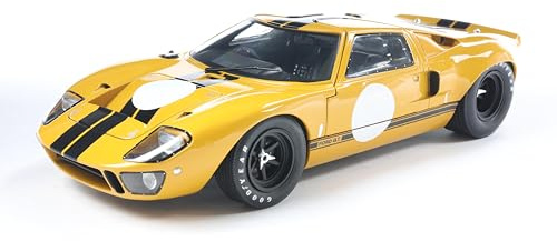 Solido Ford GT40 MK1 1968 – 1:18 Die-Cast Modellauto in Gelb, Legendäres Le-Mans-Fahrzeug, Hochdetailliertes Sammlermodell mit Motor und Interieur