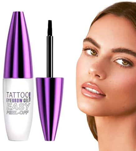Gel per sopracciglia colorato Peel Off, gel naturale simile ai capelli, tatuaggi per sopracciglia, da staccare, resistente all'acqua per creare un aspetto definito