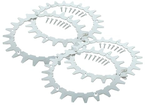 vhbw 4x Spikes kompatibel mit Worx M500 2.0 | M700, M1000i, M1000, M500 Mähroboter - Edelstahl, 24 Zähne