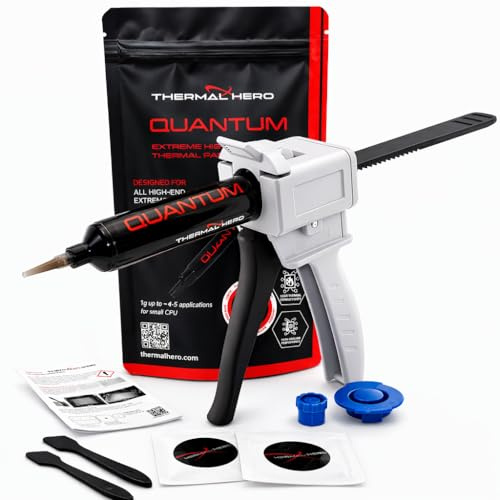 Thermal Hero - Quantum Wärmeleitpaste 50g mit Dosierpistole | High Performance Thermal Paste für Gaming | CPU, GPU & Overclocking