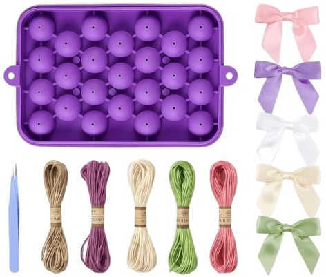 Juego de fabricación de jabón de uvas, molde flexible para manualidades con cuerdas, kit de fabricación de jabón de uvas para principiantes, niños, mujeres, niños, niñas y adultos, para cumpleaños y