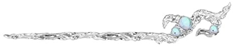 Chinese Hair Stick Chinese Sparkling Gemstone Hairpin Premium Feeling Metal Hair for Women Girls(17.1x3.5cm)