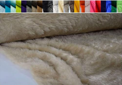 Fabrics-City Camel kuschelfell teddyfell kurzhaarig stoff, plüschstoff, fellimitat, webpelz, zottelfell für nähen, dekoration, kinder, diy, plüsch, pelzimitat, 4107