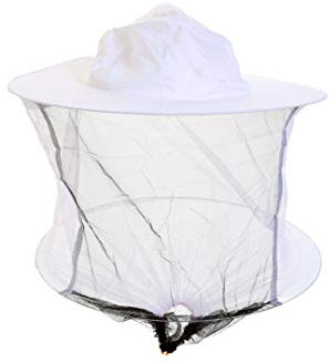 Iordan Imkerhut mit Schleier, weiß mit Kordelzug, 2 Stück