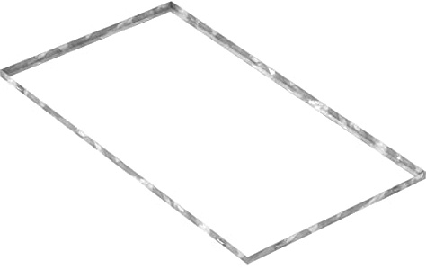 Fenau - Gitterrost-Zarge 600 x 1100 x 23 mm für Rosthöhe von 20 mm, verzinkt – mit Aussparung für Maueranker - Passend für Baunorm-Rost: Fenau 590 x 1090 x 20 mm