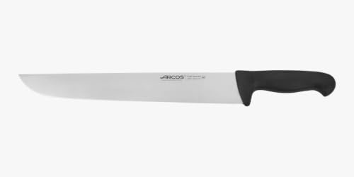 Arcos Couteau de Chef Professionnel - Lame Acier Inoxydable NITRUM 35 cm - Durabilité et Coupe Supérieure - Manche Polypropylène Noir - Série 2900
