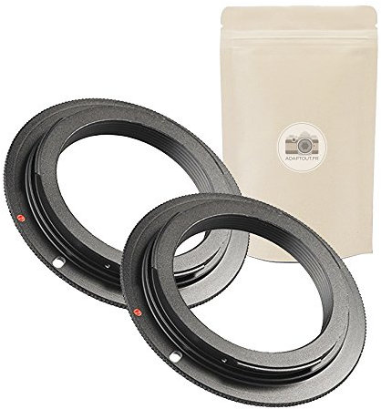 X2 M42 EOS ∞ Anpassung Ring Objektive M42 an Canon EOS EF EFS-Gehäuse 100% Infinite Metalladapter erhaltene Metallringanpassung - Adaptive französische Marke