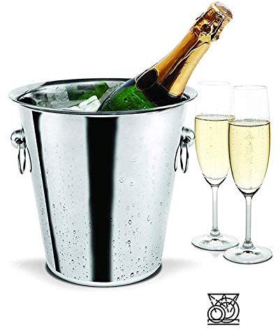 Evokk Ice Bucket/Champagne/Wine Cooler - Stainless Steel With Dual Handles - Strong and Durable - 4 LT