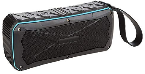 XF-Boutique 16W Heavy Bass Waterproof Outdoor Bluetooth Speaker 4500mAH Power Bank Portable 3D Stereo Wireless Riding Sport Speaker TF Mic (Color : Blue)