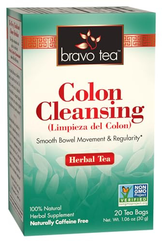 Bravo Tea Colon Cleansing Herbal Tea Caffeine Free, 20 Tea Bags, 6 Count