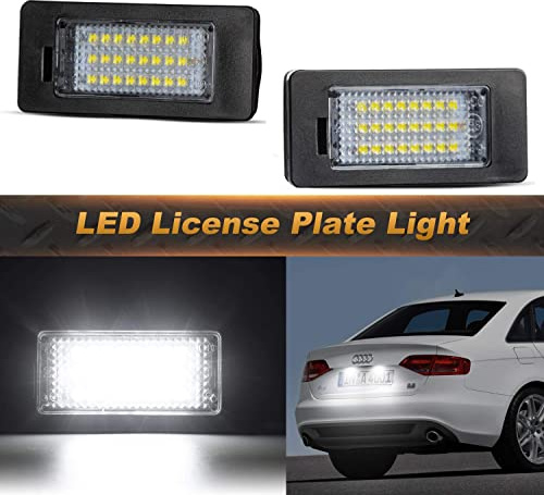 OZ-LAMPE LED Kennzeichenbeleuchtung für Au-di A1 S1 A4 B8 8K A5 A6 C7 S6 C7 A7 S7 Q5 RS5 Fecelift, Kennzeichenleuchten für VW GOLF6/7 Variant Plus SHARAN PASSAT Se-at Alhambra/Sko-da Fabia Oktavia