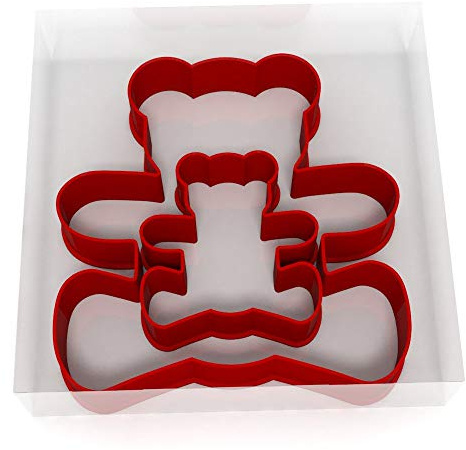 Teddy Bear Set of 2 Value Cookie/Fondant Cutters Pair 5CM + 8CM