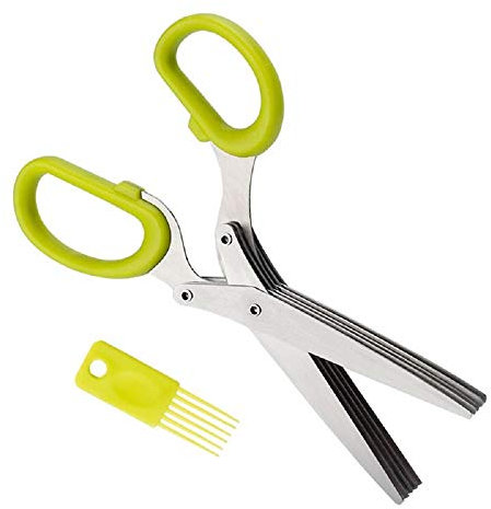 Ciseaux Taille Épices Légumes Herbes 5 Lames Multifonction Outils Cuisine Maison Hachoir Persil