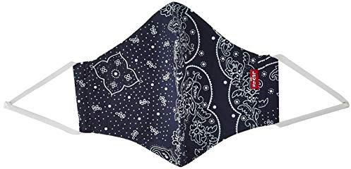 Levi's Unisex Reusable Face Cover Bandana, Blue/Black/Red, L