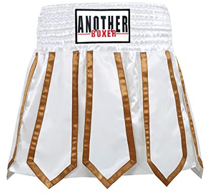 Pantaloncini di MMA Muay Thai Pantaloncini di Boxe Abbigliamento da Taekwondo per Adulti e Bambini,Bianca,S