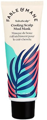 Fable & Mane Cooling Scalp Mud Mask, Soothes Itchiness and irritation. Treatment to Purify the Scalp with Ayurvedic Neem (177ml)