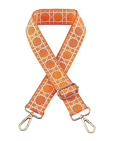 Breite 3,8 cm Verstellbarer Schultergurt Taschengurte mit Karabiner zum Wechseln Tragegurt Schulterriemen Umhängegurt Taschenriemen Tasche Zubehör Trageriemen Crossbody Gurt Handbag Strap,(N-Orange)