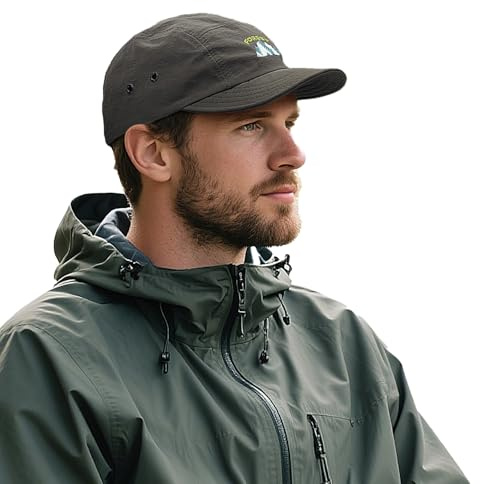 Clakllie Caps Kurzer Krempe Nylon 5 Panel Cap Flat Brim Basecap wasserdichte Dad Cap Flat Peak Snapback Cap Street Hip Hop Cappy