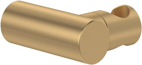 Villeroy & Boch Universal Showers Handbrausehalter, rund – Gold, gebürstet | Für Wandmontage geeignet, aus Messing, kompatibel mit vielen Handbrausen, TVC00045800076