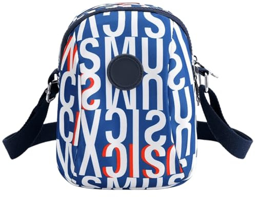 FAVORTALK Cross Body Bag Women Lightweight Nylon Crossbody Bag Cellphone Wallet for Women Girls Mini Shoulder Purse for Dog Walking with Long Strap - B36012