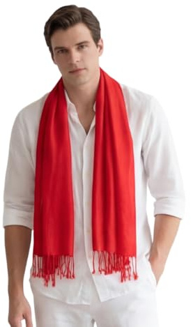 LA FERANI Herren Sommerschal Kaschmir 180x70cm dünn für formelle Anlässe Anzug elegant Stil Klassik Herrenschal Geschenk für Ihn