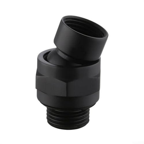 Connecteur de douche en laiton pivotant pour pommeau de douche - Accessoires pour joint à rotule - Noir
