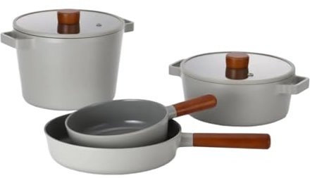 Topf Set Töpfe Küchenset 4Pcs Kochgeschirr Set Suppe Topf Mit Deckel Wok Braten Pan Keramik Antihaft Kochen Topf Set Küche Töpfe & Pfannen
