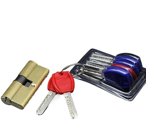 GBSONGLIANGBO Knaufzylinder,Schließzylinder Messing Türgriff Schloss Zylinder2 + 5 Schlüssel USO apto para Schlafzimmer Badezimmer Innen Haustür Home Security Hardware(65mm A)