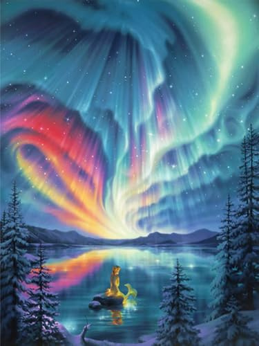 Yiminu.DS Diamond Painting Erwachsene, Diamant Painting Bilder Blumen 30x40cm 5D Diamond-Painting Diamant Painting Bastelset BastelnWanddeko, Aurora-Farbe