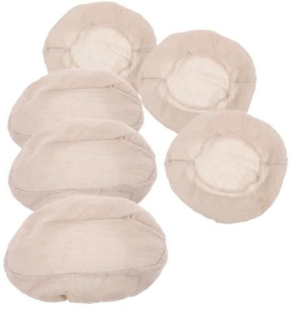 FELTECHELECTR 6pcs Bread Basket Cloth Cover for Dough Basket Liner for Sourdough Bread Bowl Covers and Kitchen Gadget Organization