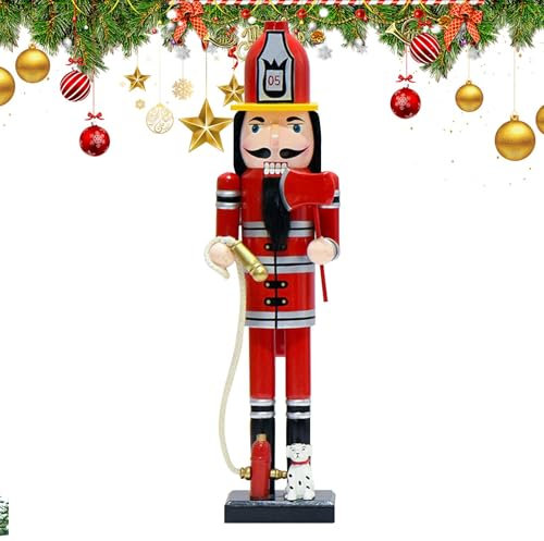 Schiaccianoci di Natale, 40 cm, decorazioni natalizie in legno, giocattolo da tavolo, decorazione artistica decorativa per tavolo e casa