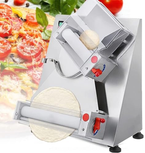 Sfogliatrice per pasta per pizza, macchina sfogliatrice elettrica commerciale per pasta, acciaio inossidabile, per pasta, pizza, pane e attrezzatura per la produzione di pasta (15 pollici pizza)