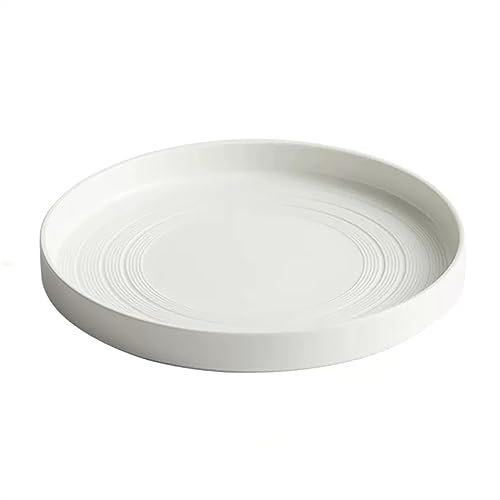 Assiettes Service de Table Assiette à dîner en céramique, assiette à salade de cuisine domestique, vaisselle, assiette blanche Pure, assiette à Dessert ronde Simple, assiette plate et profonde Assiett