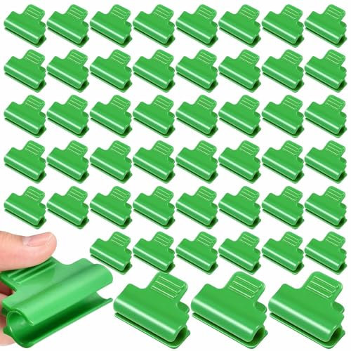 Morsetti per Serra,50 Pezzi Clip per Serra 8 mm,Clip per Pellicola per Serra per Piante,Verde Clip per Cerchio a Tunnel di Plastica,Clip Fissaggio Telo Serra, Ombreggiatura Morsetto per Serra Clips