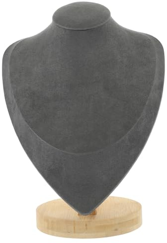 SOIMISS Manichino Portacollane in Bambù per Esposizione Gioielli e Collane, Supporto Creativo per Mostrare Pendenti e Accessori da Banco