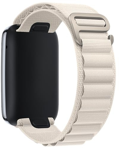 Nylon Loop Band Compatible with Apple Watch Ultra3/2/1 SE3/2/1 Series11/10/9/8/7/6/5/4/3/2/1 – Justerbart, lätt, andningsbart G-Hook-outdoorarmband för (38/40/41/42/44/45/46/49 mm), Starlight