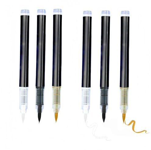 6 Stück Textilstifte Waschmaschinenfest Weiß, Filzstifte Textilfarbe Waschmaschinenfest Gold Schwarz Weicher Stift Textilmarker Lichtecht Und Wasserfeste Stoffmalstifte Waschfest Für Shirt Stoffbeutel