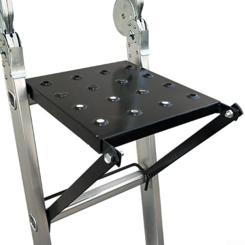 BildeeMait Folding Ladder Work Platform with Anti-Slip for Surface 150kg Capacity 30x27cm Step Stand for Painters DIY Projects and Tool Tray Use