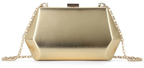 Syrads Bolso de Mano de Noche para Mujer Elegante Bolso de Piel Sintética con Cadena para Bodas, Fiestas y Bailes de Graduación