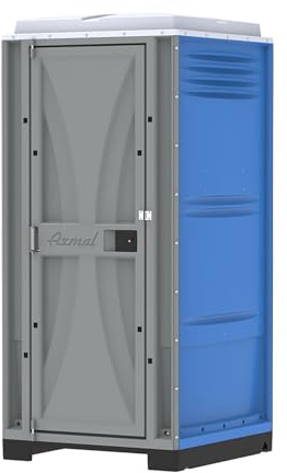 Varile Mobile WC-Kabine Armal - Toilette aus Kunststoff mit Urinal & 210L Behälter I für Baustelle, Garten & Events (Blau)