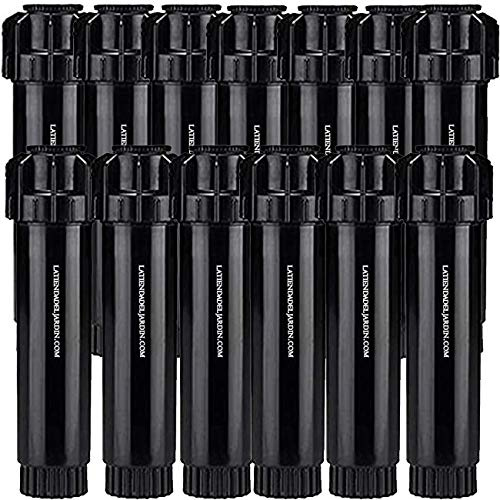 Pack 15 x DIFUSOR de riego 3,7 Metros Ajustable 0 a 360º Hunter. Altura Emergencia 5 cm. Altura vástago 12 cm. Rosca Hembra 1/2. Toberas Intercambiables.