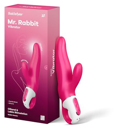 Satisfyer Mr. Rabbit Vibrator | G-Punkt-Vibrator & Klitoris Stimulator | Mit 12 Vibrationsmodi | Sex-Toy für Frauen | Wasserdicht (IPX7) | Wiederaufladbar | Erotisches Sex-Spielzeug | Erotik