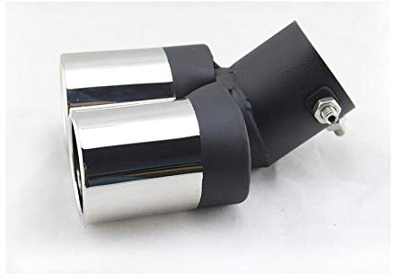 1pcs Silver Double Exit Stainless Steel Exhaust Tail Rear Muffler Tip Tailpipe Trim compatible For Toyota Corolla 2014 2015 2016 2017 2018 2019 2020 2021 2022 2023 2024 2025