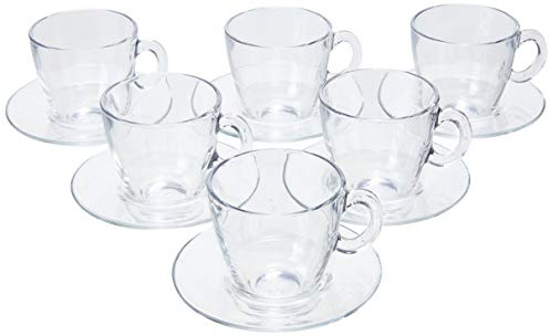Aqua Premium Türkischer Tee Set 12 Stück Teegläser und Untertassen perfekt für Teeparty, Geschenke, Einweihungsfeier, Hochzeit, Jubiläum