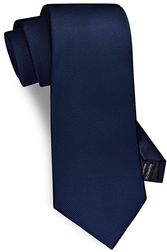 Classic Men's Wedding Ties for Men Silk Navy Blue Tie Solid 8cm Necktie (0791-03)