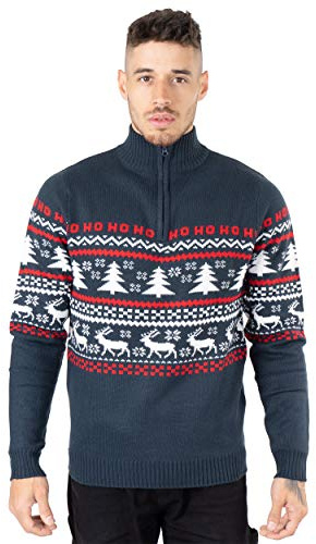 NOROZE Hombres Jersey de Navidad Novedad Isla Justa Suéter Chompa Fornido Tejer Navidad Jerséispara Mujeres Unisex Pull-Over