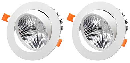Jadssox Pack de 2 luminaires encastrés au Plafond, Lampe à encastrer au Plafond à LED, éclairage de la galerie du boîtier en Aluminium, Spots directionnels de la Cuisine du Salon