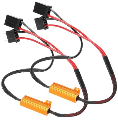 aqxreight - LED-Widerstands-Kit H7, 2 Stück Auto-LED-Decoder für H7-Scheinwerfer Anti-Hyper-Blitz Kein Fehler Lastwiderstandsverkabelung