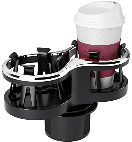 Bseical Auto 2-in-1 Getränkehalter Universal, Schwarz, ABS-Kunststoff, 69 mm, Universal Car Drink Holder